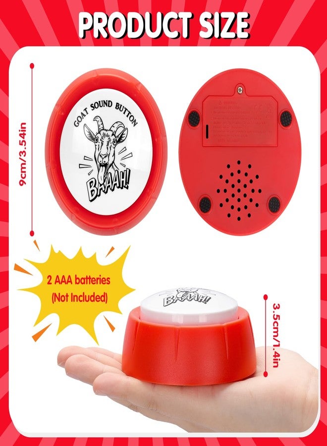 Dalycro Shrieking Goat Sound Button for Fun Desk Toy Prank Button with Goat Sound Perfect for Office Home Gag Gift Men Women - Image 2